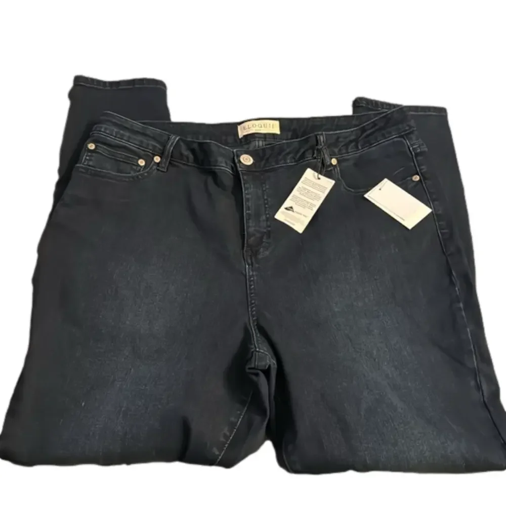 NWT Eloquii classic fit denim skinny jeans size 20 dark wash